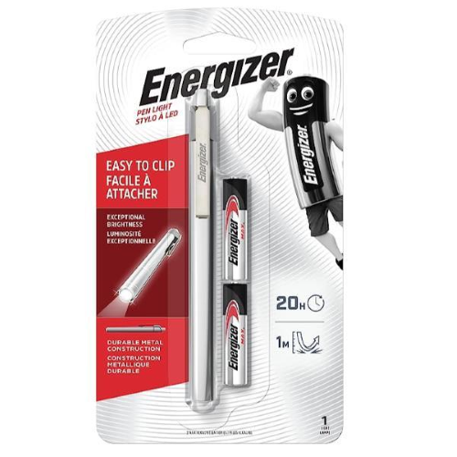 ENERGIZER METAL PENLIGHT PENNA LUCE LED 35 LUMENS 2 BATTERIE AAA INCLUSE NELLA CONFEZIONE